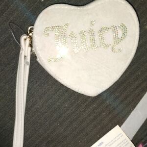 Juicy Couture White Heart-Shaped Clutch